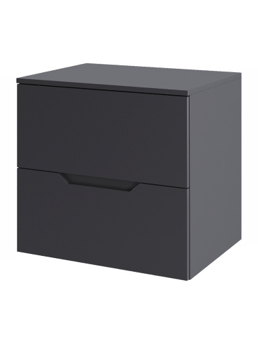 Тумба под раковину Orange Line Li-60TugMDF 61х46х56 подвесная цвет серый - фото 3