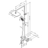 Душевая стойка Am.Pm Func F078F500 настенная цвет хром с термостатом