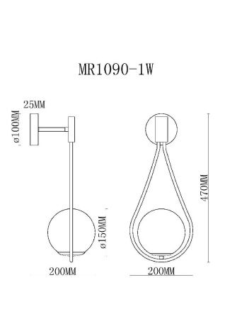 Бра Myfar Florenz (Флоренз) MR1090-1W