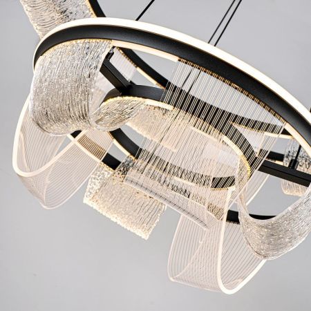 Люстра подвесная LED4U L7706-800-460 BK