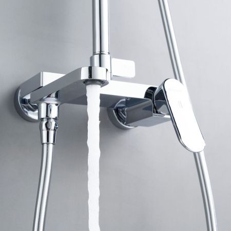 Душевая стойка Shevanik S4536 настенная цвет хром