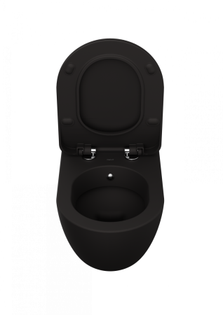 Чаша унитаза подвесная Creavit Free FE320-00SM00E-0000 цвет черный без сиденья душевой смыв