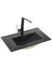 Раковина из сантехнического фаянса WeltWasser WW SK 10000005571 40 см встраиваемая цвет черный 1 отверстие под смеситель