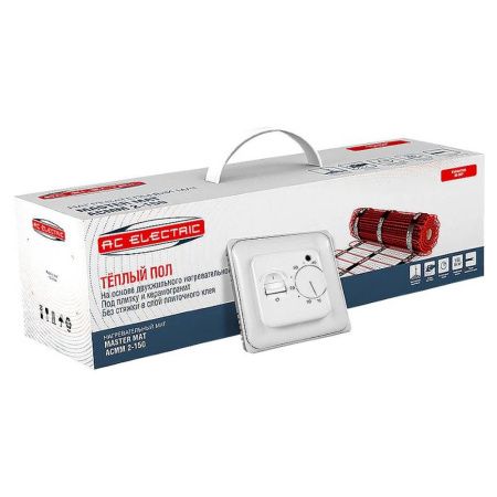 Нагревательный мат для теплого пола AC Electric ACМM 2-150-0,5 к-т с терморегулятор