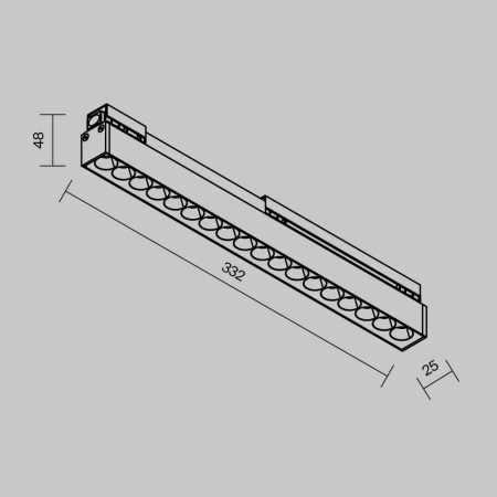 Уличный трековый светодиодный светильник Maytoni Outdoor Points (Точки) O-TR02-2-S-18WB3K