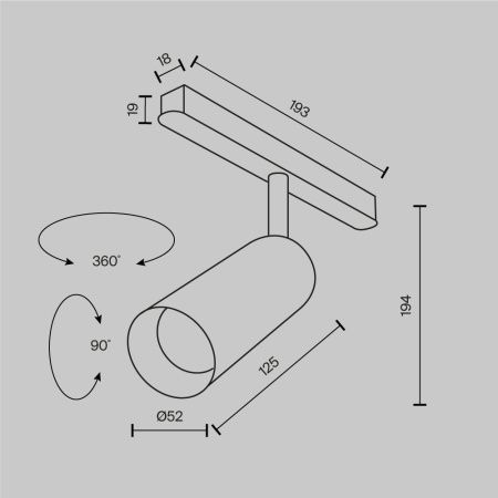 Трековый светодиодный светильник Maytoni Technical Focus LED TR032-2-12W4K-M-BBS