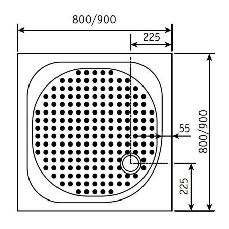 Душевой поддон акриловый RGW Acryl 16180188-21 80х80 белый с ножками