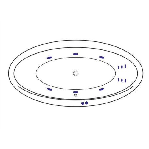 Ванна акриловая гидромассажная Excellent LUMINA WAEX.LUM19.LINE.CR 190х95 отдельностоящая овальная с каркасом - фото 2