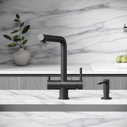 Смеситель для кухни Sancos Spin SC4015MB на мойку черный матовый - фото 4