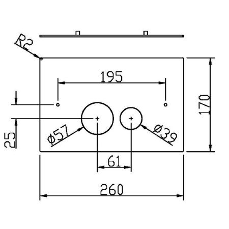 Клавиша смыва механическая Boheme 648-MG цвет золото