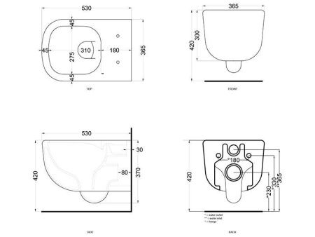 Чаша унитаза подвесная CIELO Era-Eco ERVSK цвет белый без сиденья безободковая