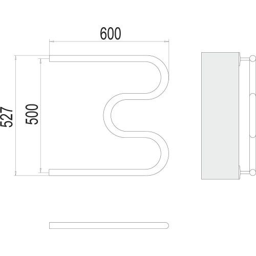 Полотенцесушитель водяной Terminus 4620768880506 60х55 хром - фото 3