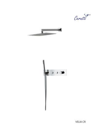 Душевая система Cerutti SPA CT10398 встраиваемая в стену цвет хром