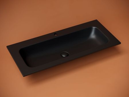 Раковина из сантехнического фарфора Ceramica Nova GRACE CN7013MB 100х50 накладная цвет черный 1 отверстие под смеситель