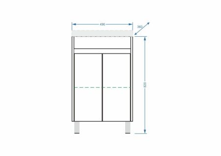 Тумба под раковину Stella Polar Фаворита SP-00000162 50х40 напольная цвет белый