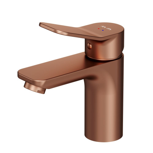 Смеситель Am.Pm X-Joy F85A02144 на раковину розовое золото без термостата - фото 2