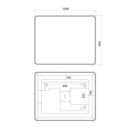 Зеркало Iddis Uniq UNI1080i98 100х80 подвесное