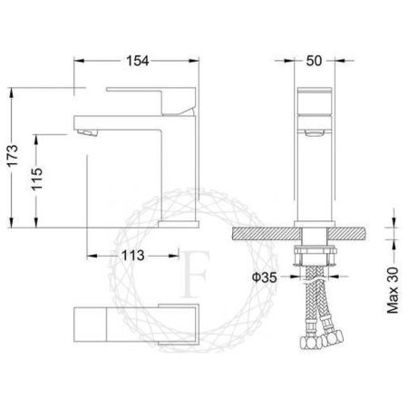 Смеситель Filarete Fing FL5040MG на раковину золото