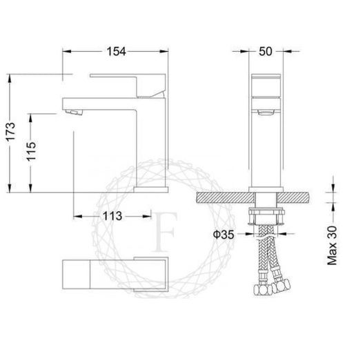 Смеситель Filarete Fing FL5040BL на раковину черный - фото 3