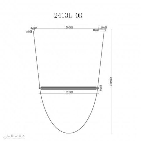 Светильник подвесной iLedex Rocks (Роцкс) 2413L OR