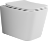 Унитаз подвесной Ceramica Nova CUBIC CN1806 белый с сиденьем микролифт безободковый душевой смыв