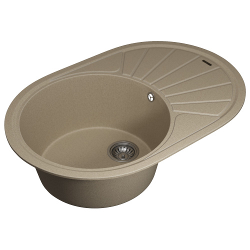 Кухонная мойка Uperwood Quartz Premium UPD-02 3910202105 76x51 цвет бежевый матовый - фото 2