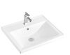 Раковина керамическая Art&Max AM6230 50х40 полувстраиваемая цвет белый