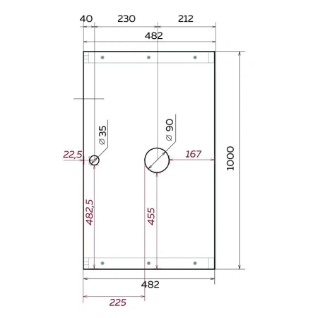 Столешница 1MarKa Grunge Loft У85838 100х50 накладная цвет серый