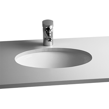 Раковина из сантехнического фарфора Vitra Arkitekt 6069B003-0012 59х45 встраиваемая цвет белый