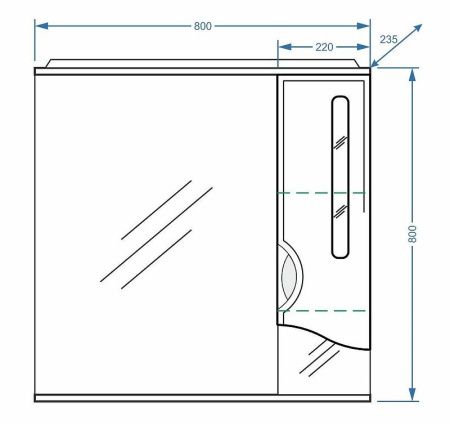 Зеркало-шкаф Stella Polar Сильва SP-00000206 80х80 подвесной цвет белый