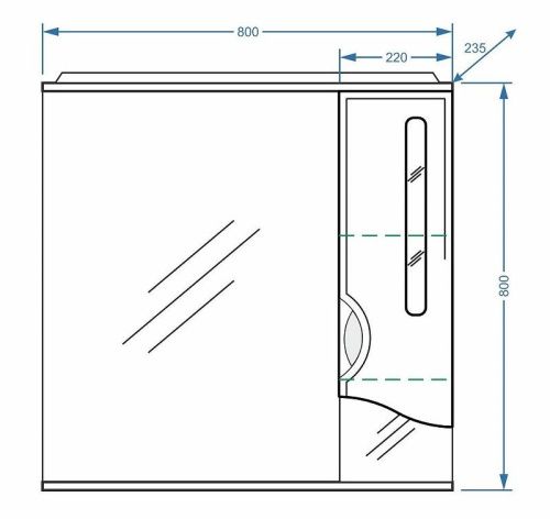 Зеркало-шкаф Stella Polar Сильва SP-00000206 80х15х80 подвесной цвет белый - фото 5