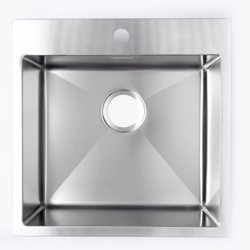 Кухонная мойка Grandex Aqua ELEGANCE 50 400331 51х51 цвет сатин поверхность матовая - фото 5