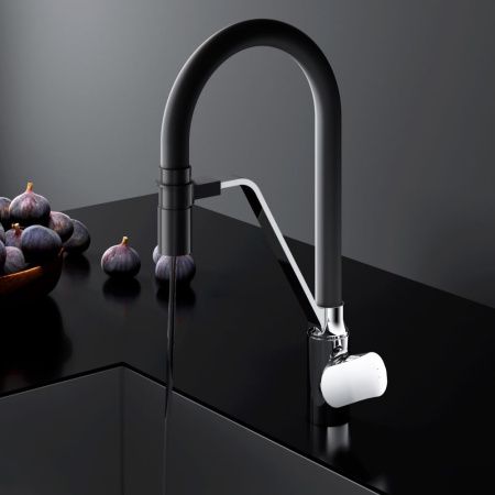 Смеситель для кухни Am.Pm Like F8007802 на мойку черный/хром