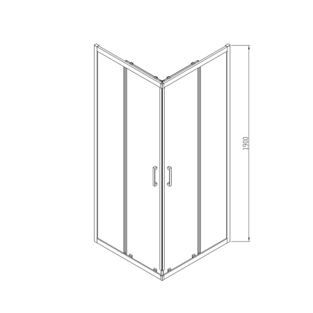 Душевой уголок Vincea Alpha VSS-3AL100CLB 100х100 стекло прозрачное профиль черный без поддона