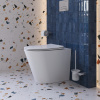 Унитаз приставной BelBagno FLAY BB1003CB-TOR/SC белый с сиденьем микролифт безободковый смыв торнадо