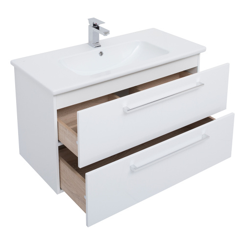 Тумба под раковину Dreja Gio 77.0105W 96х55х46 подвесная цвет белый - фото 5