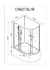 Душевая кабина AvaCan D272L 120х80 асимметричная без крыши ориентация левая