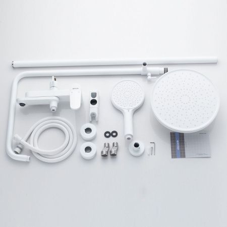 Душевая стойка Shevanik S4336C настенная цвет белый