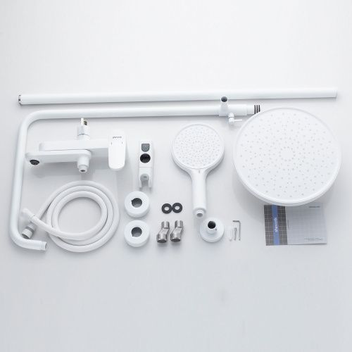 Душевая стойка Shevanik S4336C настенная цвет белый - фото 4