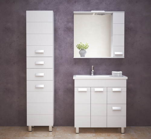 Шкаф-пенал Corozo Денвер SP-00000536 40х29х187 цвет белый - фото 5