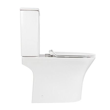 Унитаз напольный с бачком Bond Oval F06-00 белый с сиденьем безободковый душевой смыв