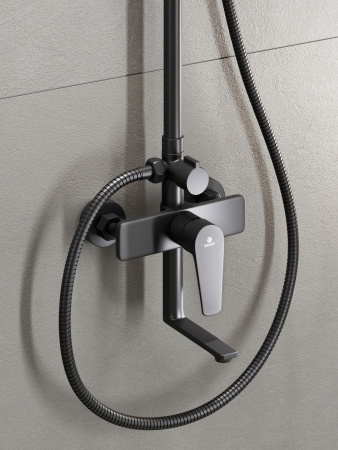 Душевая стойка Agger Brilliant A0393344 настенная цвет черный