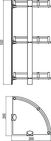 Полка в ванную комнату Savol S-003031