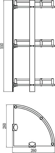 Полка в ванную комнату Savol S-003031 - фото 2