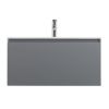 Тумба под раковину Art&Max Latina AM-Latina-800-1C-SO-GM 80х50 подвесная цвет серый