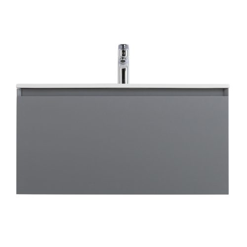 Тумба под раковину Art&Max Latina AM-Latina-800-1C-SO-GM 81х46х44 подвесная цвет серый - фото 2