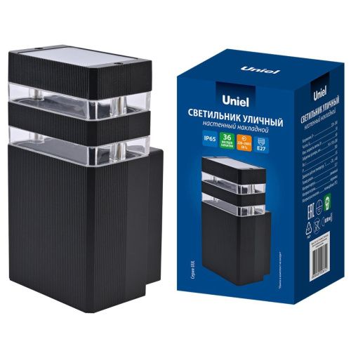 Уличный настенный светильник Uniel UUL-S17A 60W/E27 IP65 BLACK - фото 5