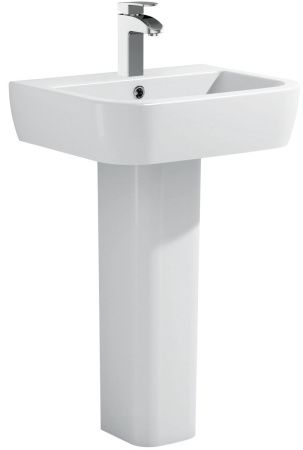 Раковина керамическая Allen Brau Infinity 4.21007.20 60х50 подвесная цвет белый 1 отверстие под смеситель