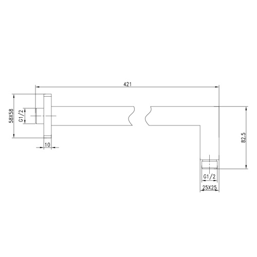 Держатель верхнего душа LeMark LM5887C хром - фото 2