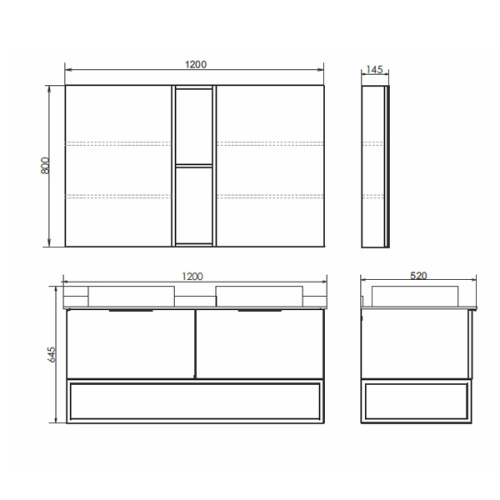 Тумба с раковиной Comforty 00-00008910CF 120x52x64,5 - фото 2